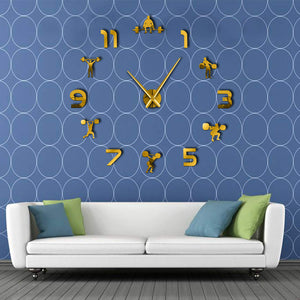 Weightlifting Fitness Room Wall Clock