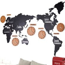 Load image into Gallery viewer, World Map Wall Clock