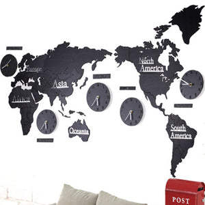 World Map Wall Clock