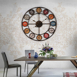 Large Metal Wall Clock