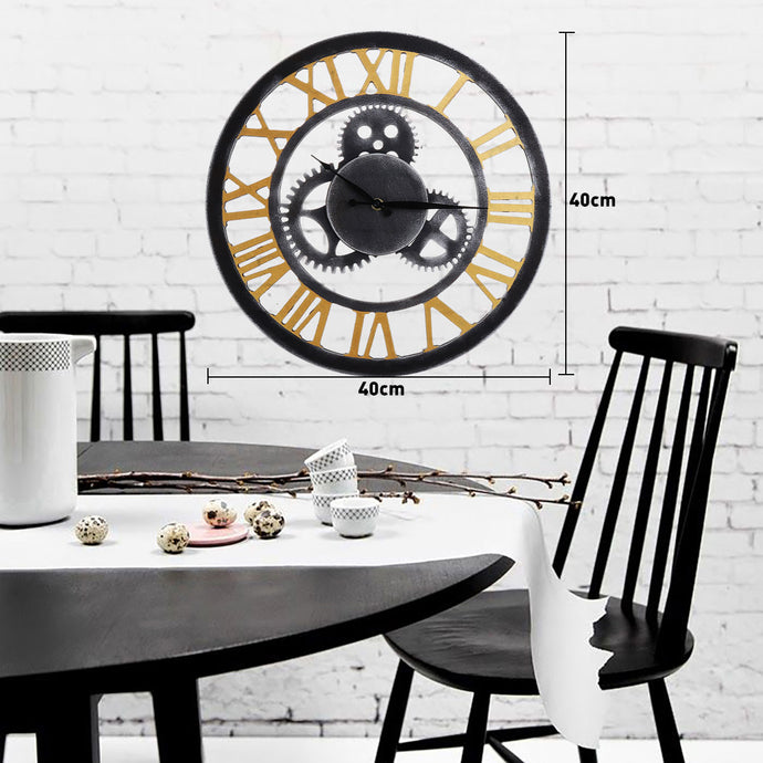 Handmade Wooden Vintage Large Wall Clock