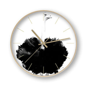 Quartz Silent Large 12 inch Metal Wall Clock