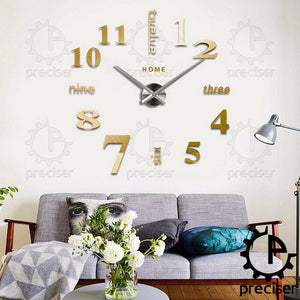 Home English Letters Large Wall Clock