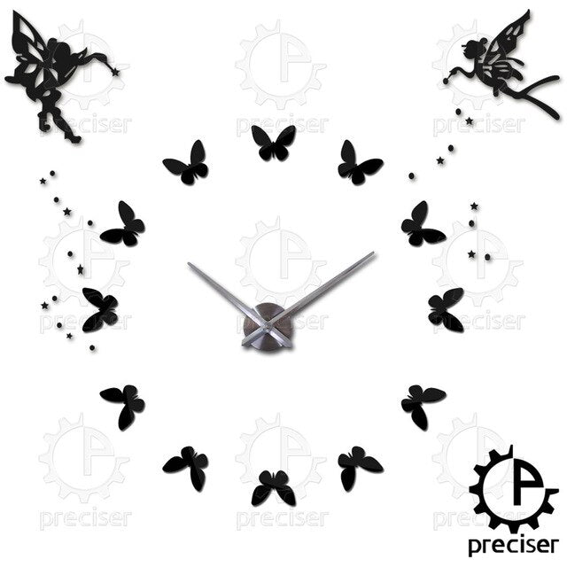 Angel 3D DIY Big Wall Clock