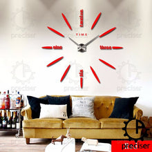 Load image into Gallery viewer, Time English Letters 3D Wall Clock