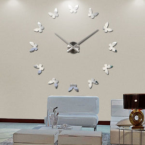 25"- 40" Romantic Butterflies Wall Clock