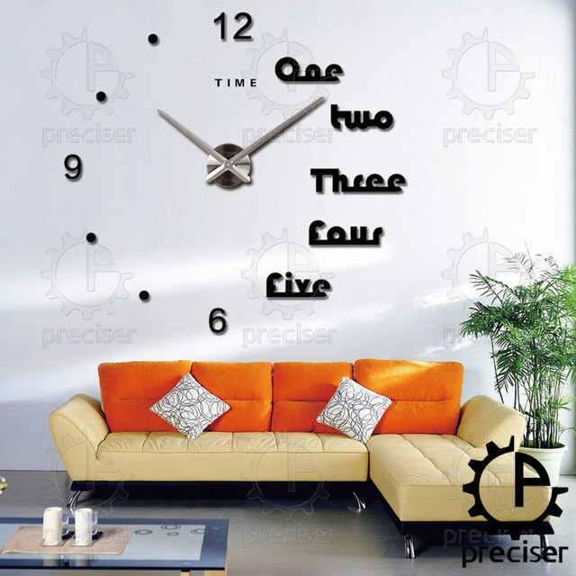 Time Letters Arabic Digital Wall Clock