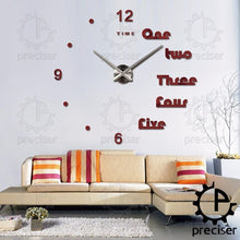 Load image into Gallery viewer, Time Letters Arabic Digital Wall Clock