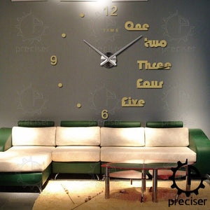 Time Letters Arabic Digital Wall Clock