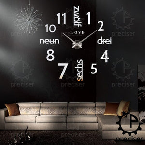 Love Letters 3D DIY Digital Wall Clock